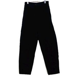 COS Velvet Pants Womens US 2 Black Straight Tapered Leg Grunge Goth Cotton Twee